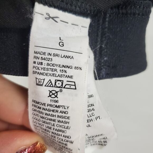 Old navy black pastel stripe active track jacket and sports bra set - Picture 11 of 11